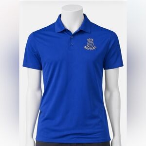 Nike Royal Blue Polo with Gold 2014 Masters Emblem